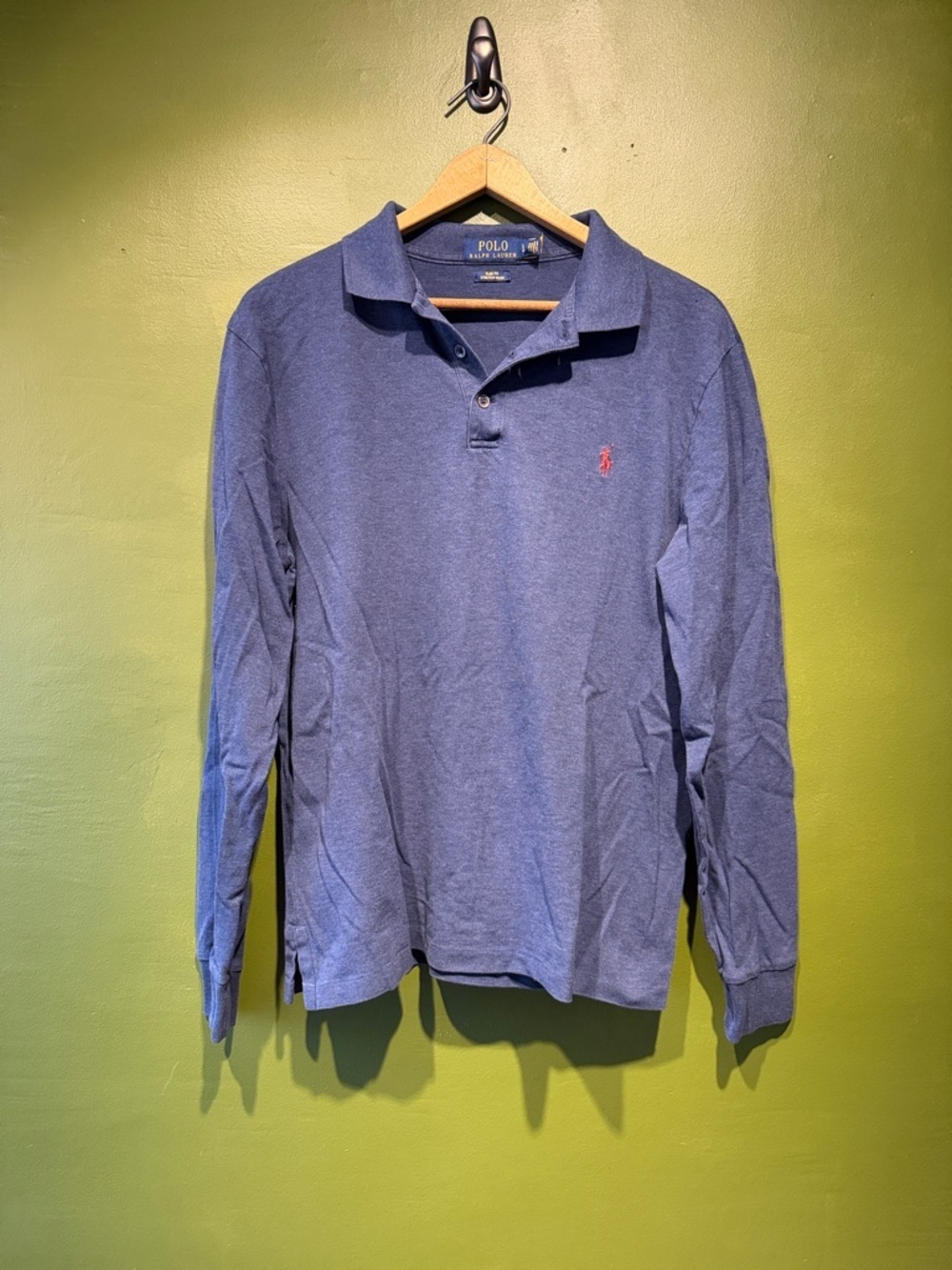 Polo by Ralph Lauren Long-Sleeve Polo - Navy with Red Pony